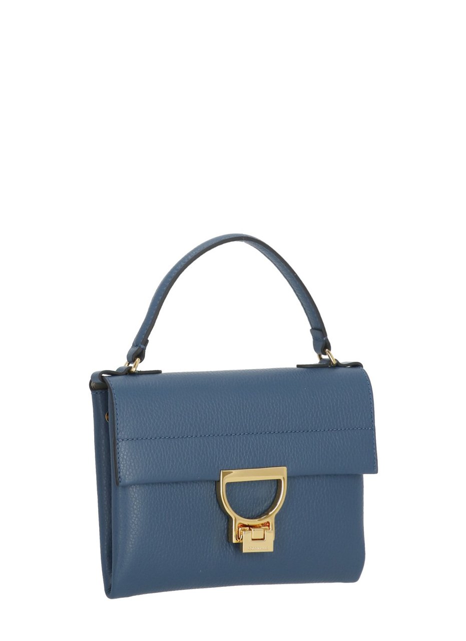 Coccinelle Structured Pebbled Leather Arlettis Bag Grijs