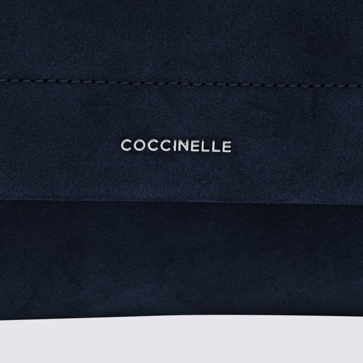 Coccinelle Rectangular Suede-Like Bag with Braided Handle Zwart