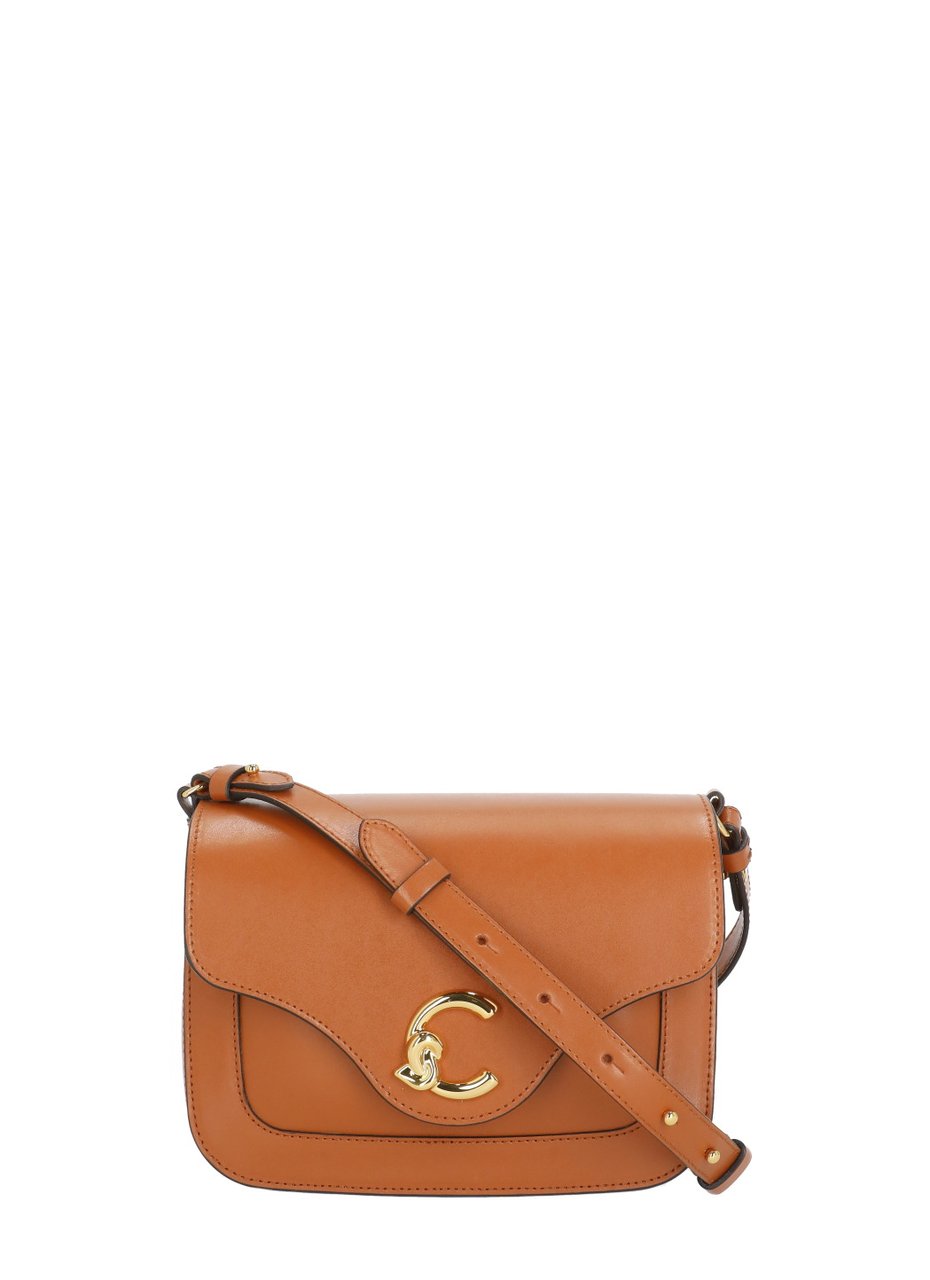 Coccinelle Structured Compact Leather C-Me Small Bag Oranje