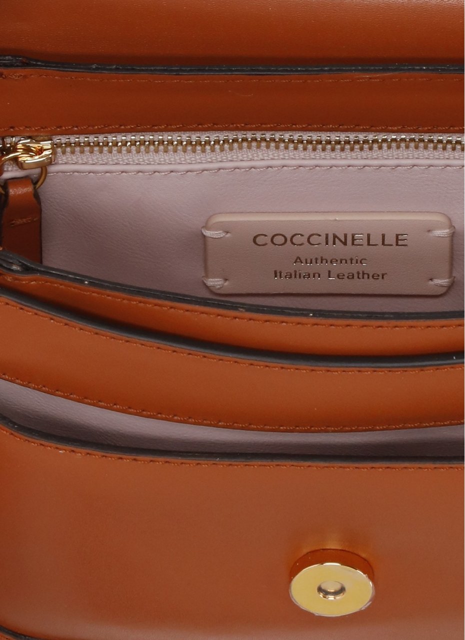 Coccinelle Structured Compact Leather C-Me Small Bag Oranje