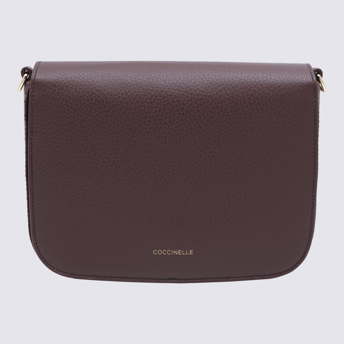 Coccinelle Structured Brown Pebbled Leather Coccinelle Handbag Zwart