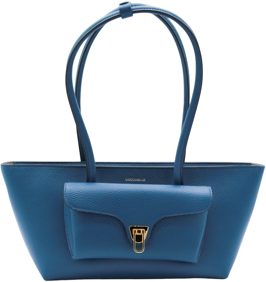 Coccinelle Structured Deep Blue Tote Bag Blauw