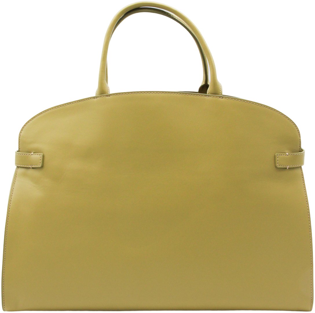 Coccinelle Structured Handbag with Distinctive Belt Detail Groen