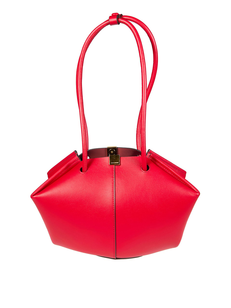 Coccinelle Kamy Sculptural Triangular Shoulder Bag Rood