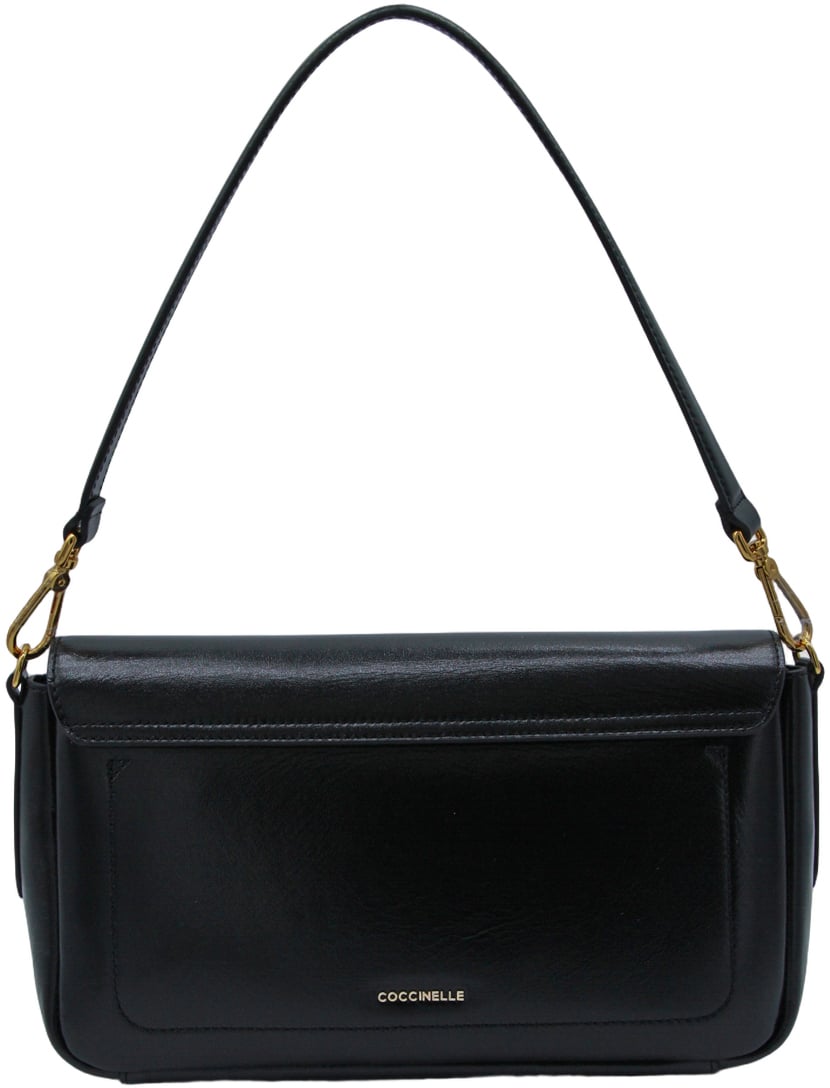 Coccinelle Rectangular Black Handbag Zwart