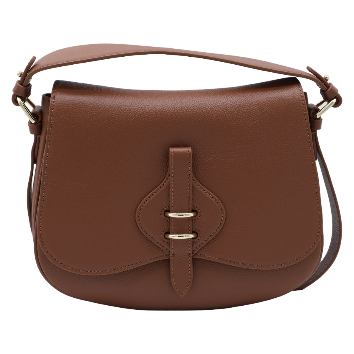 Coccinelle Structured Medium Handbag with Gold-tone Hardware Grijs