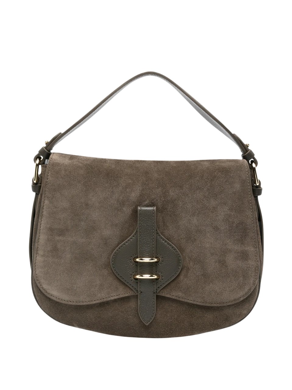 Coccinelle Mavery Medium Suede Shoulder Bag Bruin