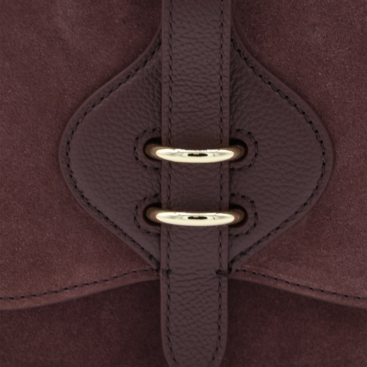 Coccinelle Structured Brown Leather Handbag with Gold-tone Hardware Grijs