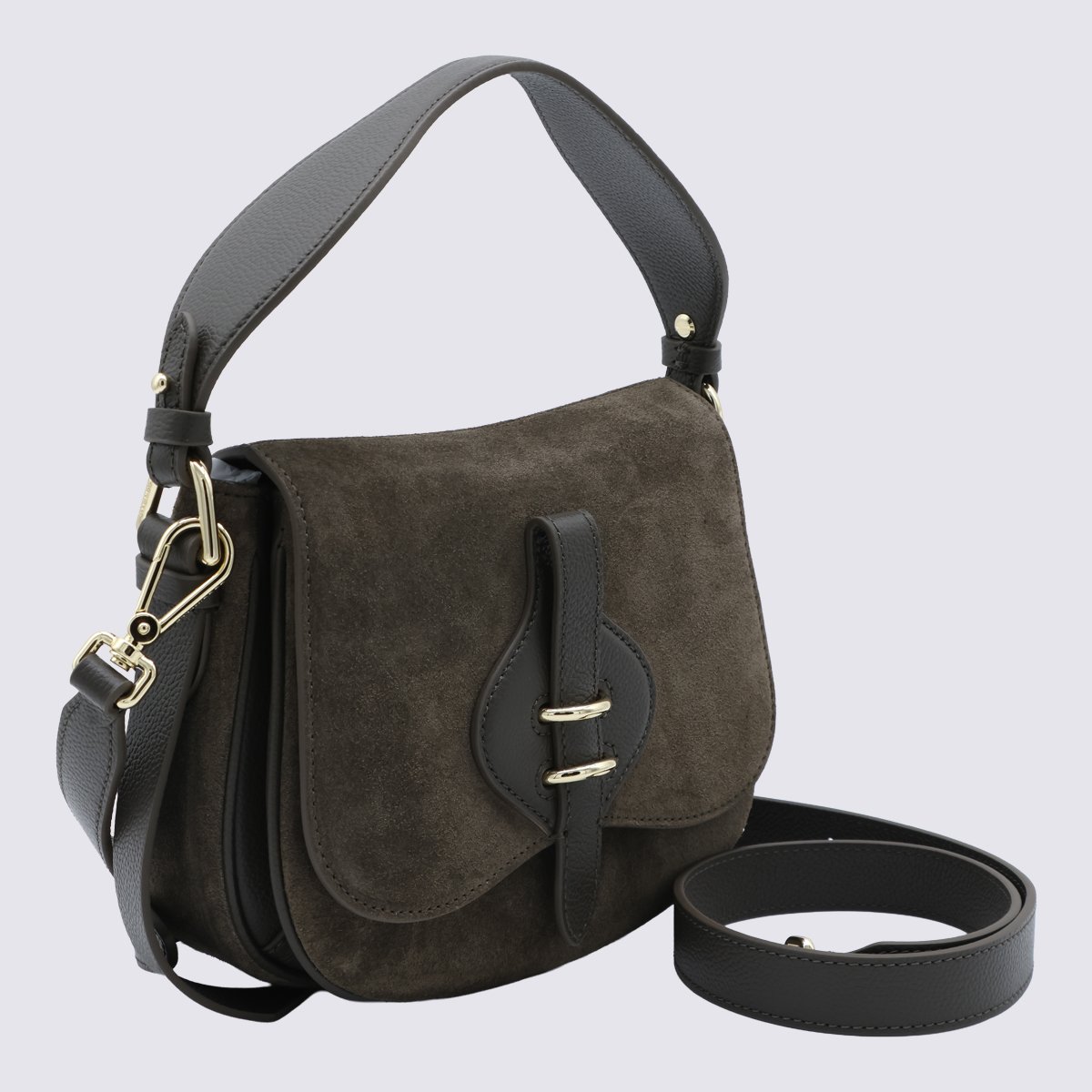 Coccinelle Structured Black Bag with Flap Closure Zwart