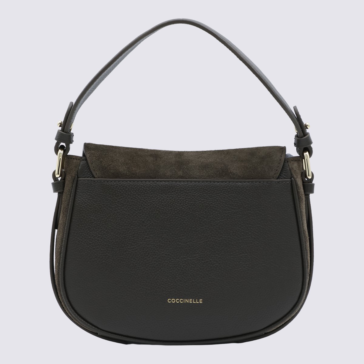 Coccinelle Structured Black Bag with Flap Closure Zwart