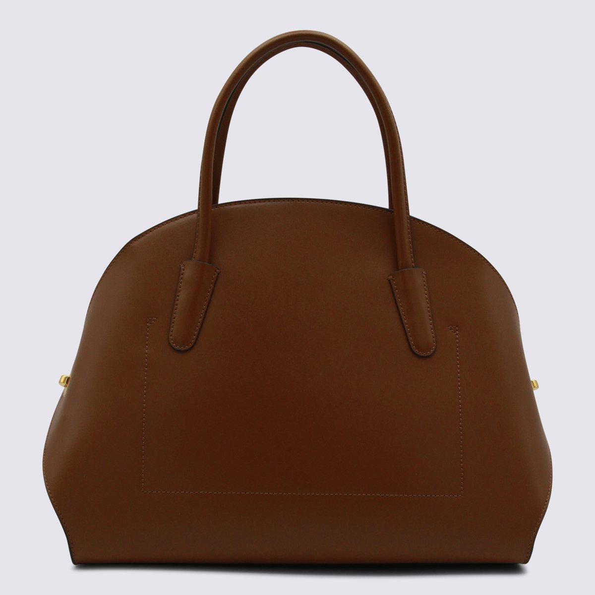 Coccinelle Structured Handbag With Gold-Tone Turn-Lock Closure Bruin
