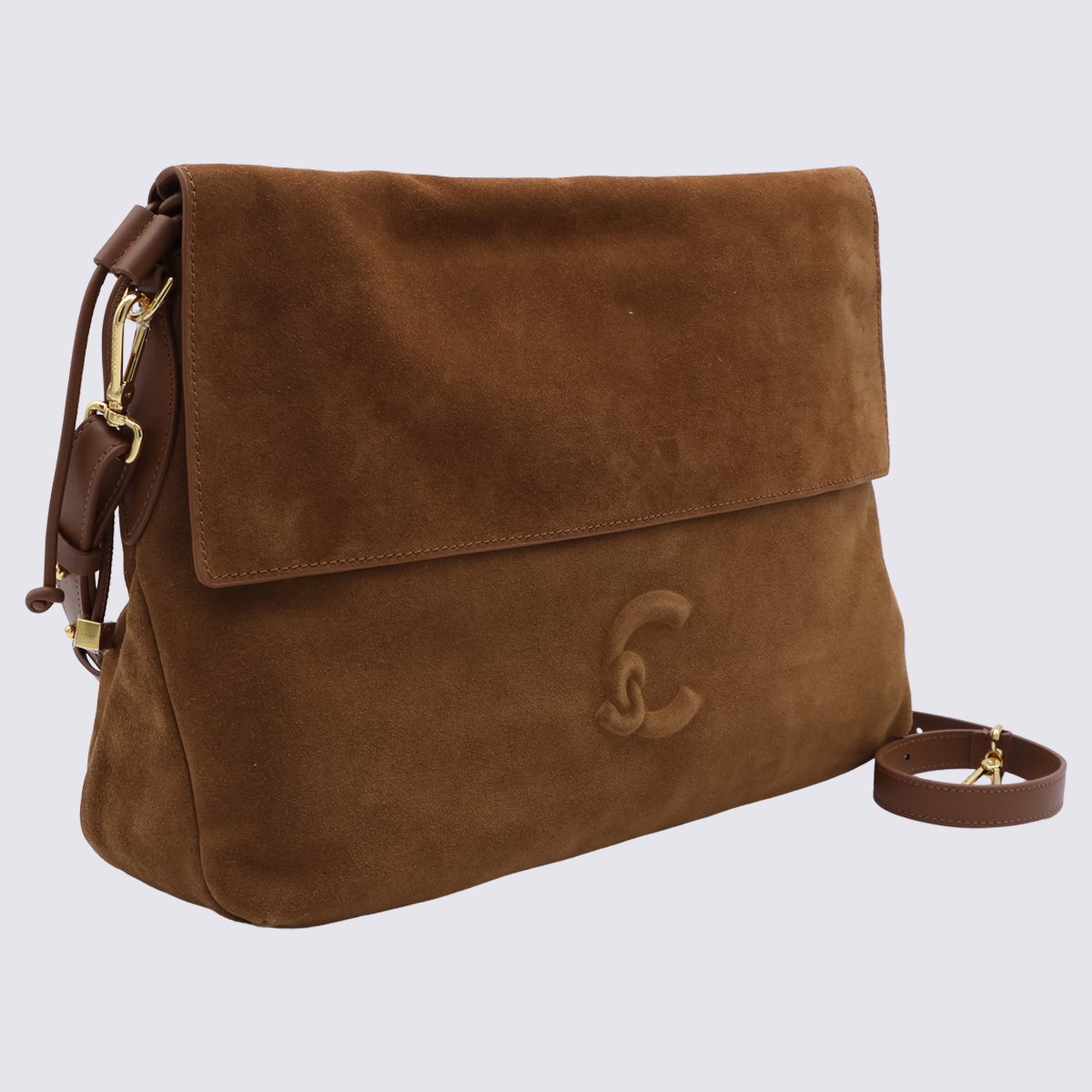 Coccinelle Suede Tote Bag with Embossed Logo Rood
