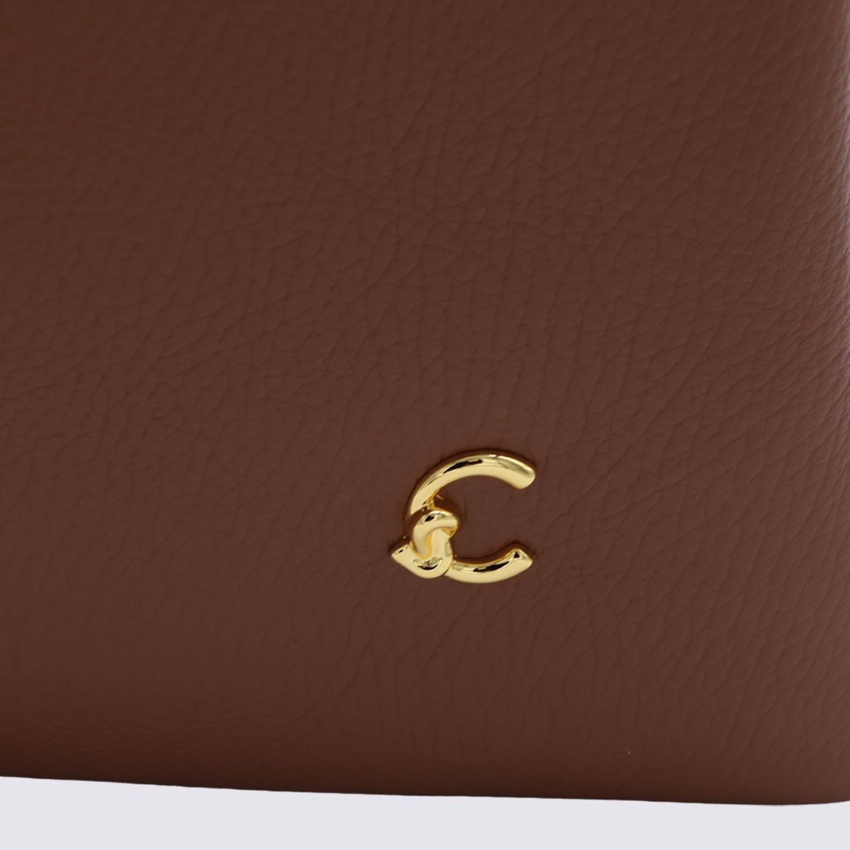 Coccinelle Soft-Structured Handbag with Gold Accents Zwart