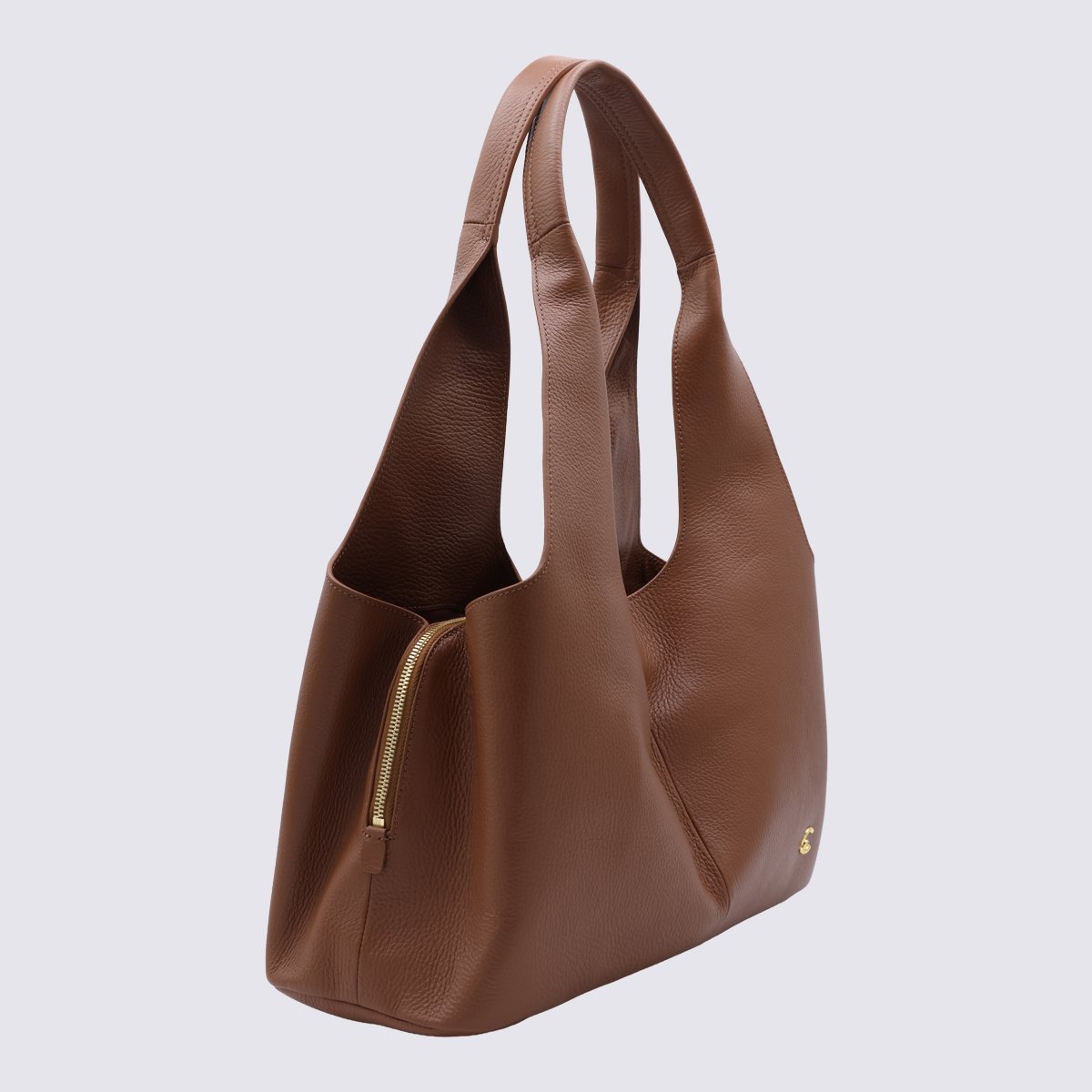 Coccinelle Soft-Structured Handbag with Gold Accents Zwart
