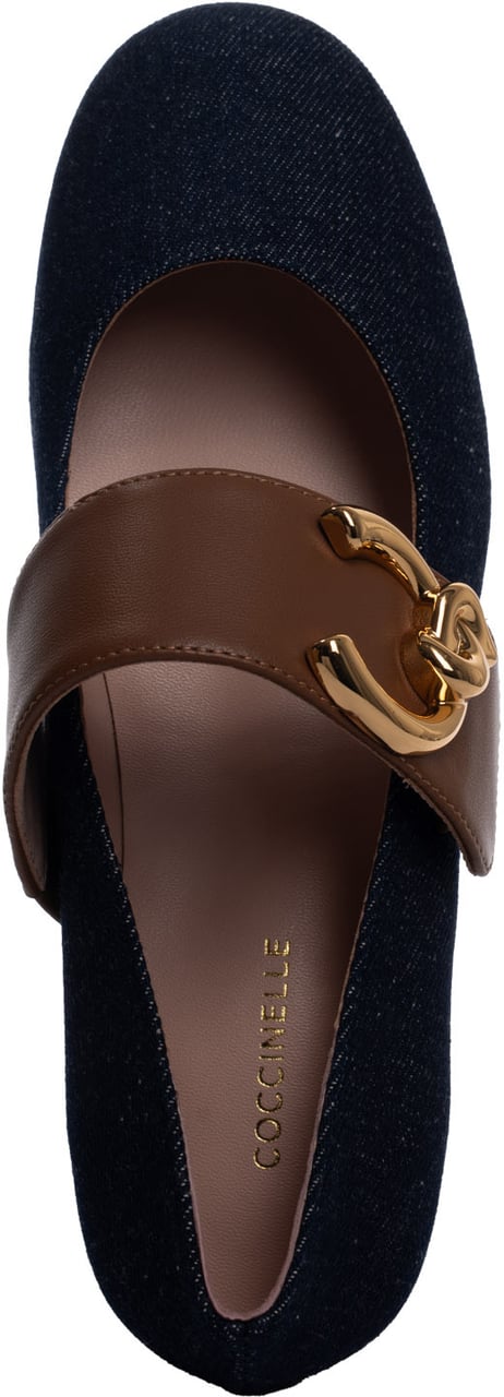 Coccinelle Flat Shoes Blue Dencognac Blauw