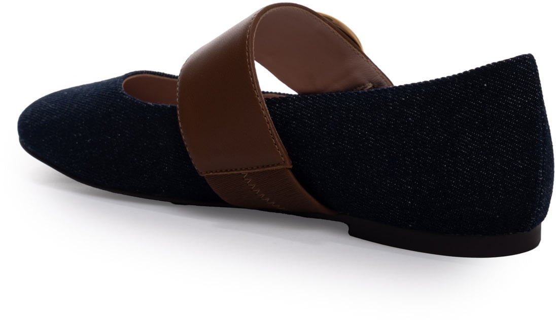 Coccinelle Flat Shoes Blue Dencognac Blauw