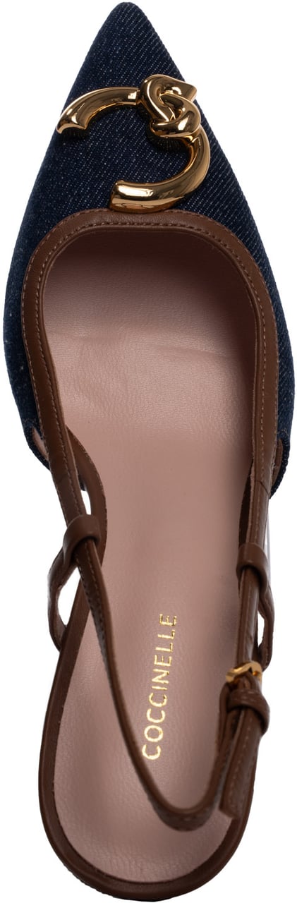 Coccinelle With Heel Blue Dencognac Blauw