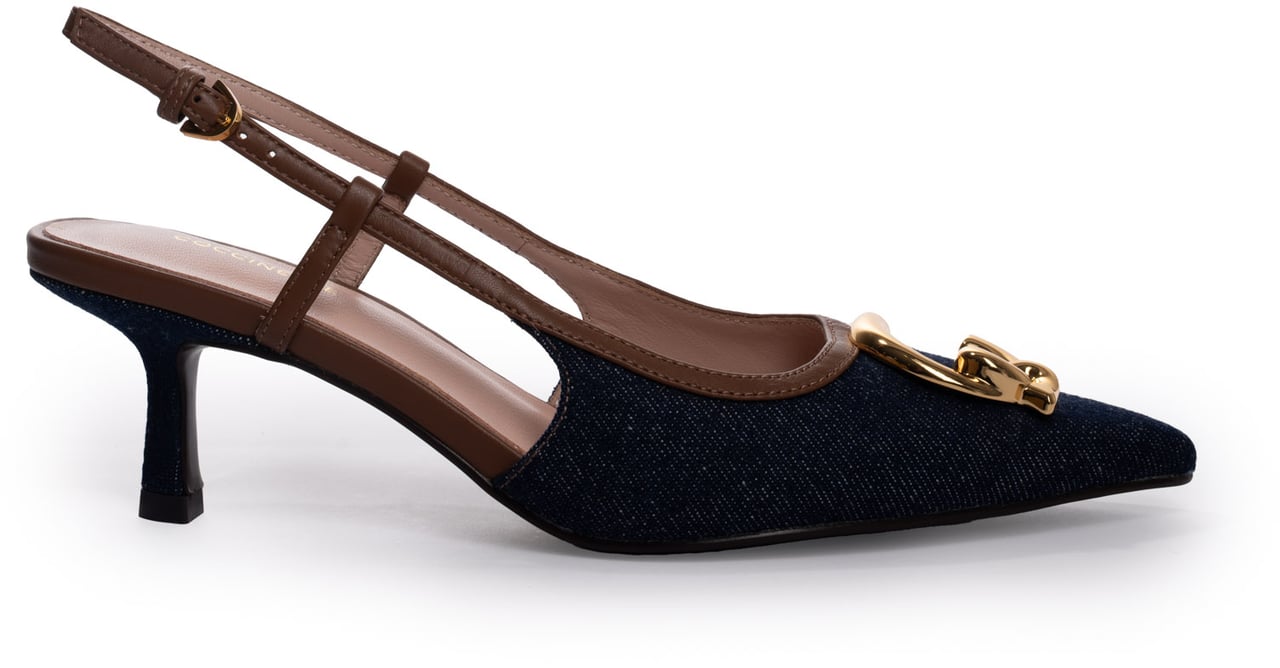 Coccinelle With Heel Blue Dencognac Blauw