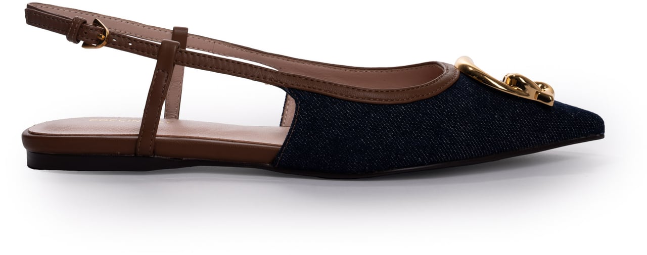 Coccinelle Flat Shoes Blue Dencognac Blauw