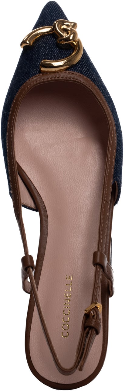 Coccinelle Flat Shoes Blue Dencognac Blauw