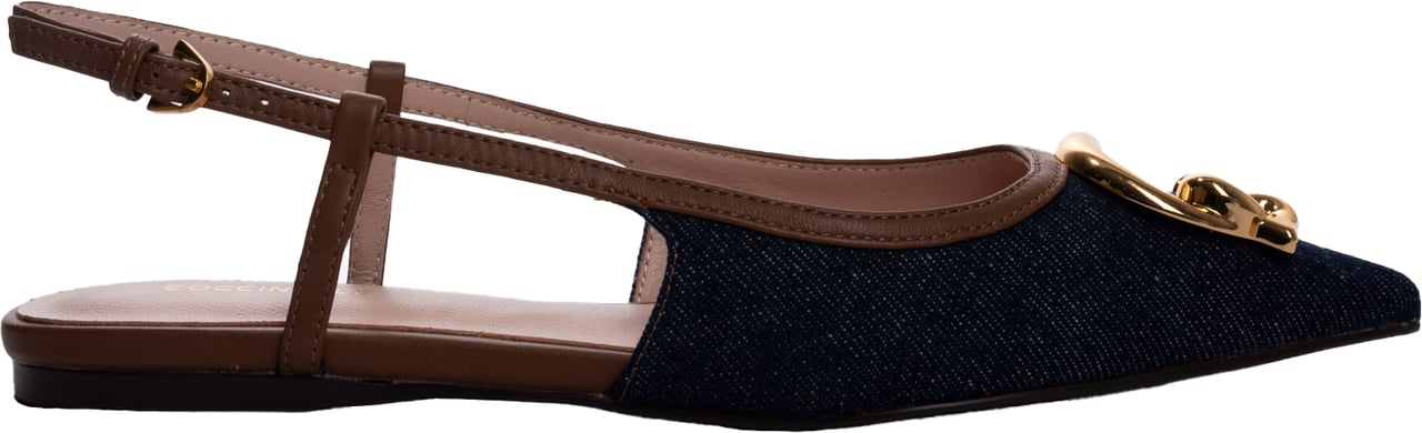 Coccinelle Flat Shoes Blue Dencognac Blauw