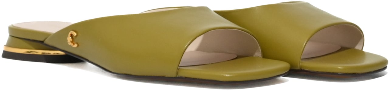 Coccinelle Flat Shoes Seagrass Donkergroen