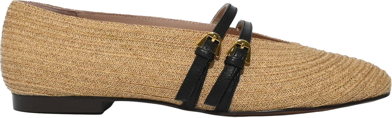 Coccinelle Flat Shoes Natural/Noir Beige
