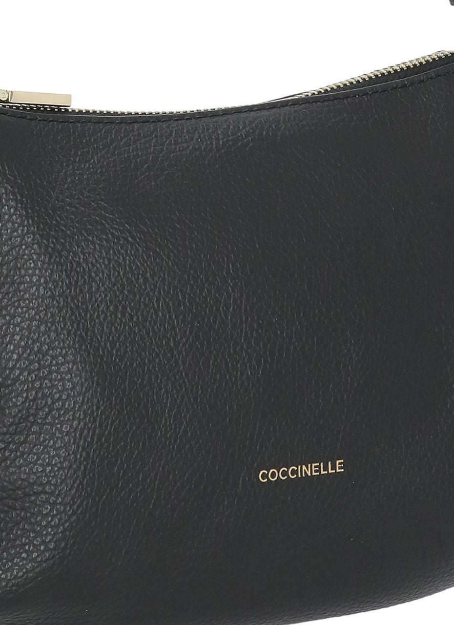 Coccinelle Rebekka Mini Bag With Gold Logo And Removable Strap Grijs