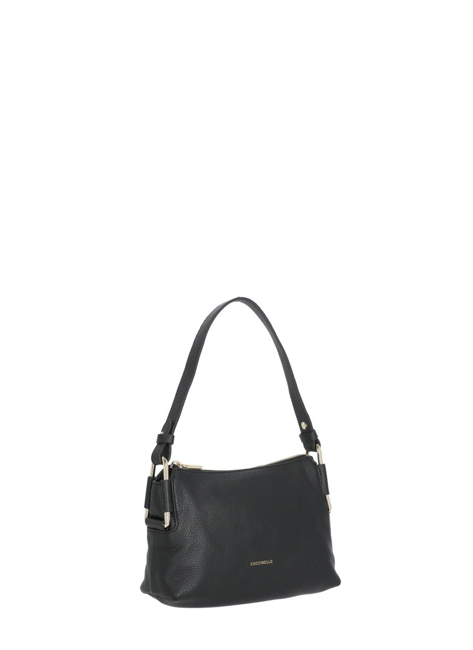 Coccinelle Rebekka Mini Bag With Gold Logo And Removable Strap Grijs