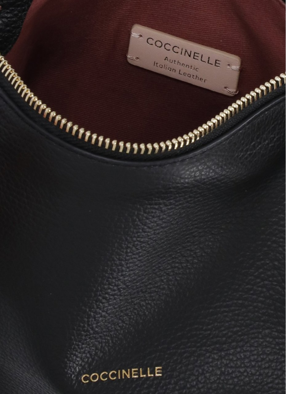 Coccinelle Rebekka Mini Bag With Gold Logo And Removable Strap Grijs