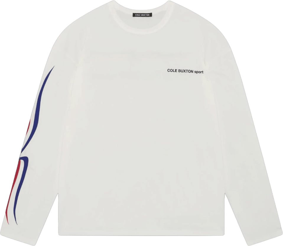 COLE BUXTON SPORT LONG SLEEVE T-SHIRT Wit