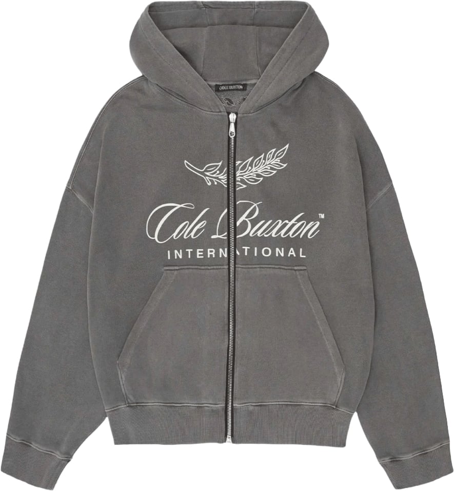 Cole Buxton INTERNATIONAL ZIP THROUGH HOODIE Grijs