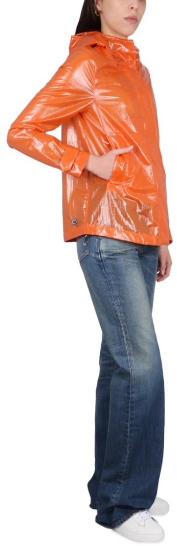 Colmar Originals Glossy Waxed Jacket With High Neck Oranje