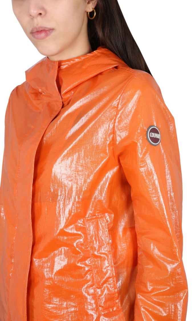 Colmar Originals Glossy Waxed Jacket With High Neck Oranje