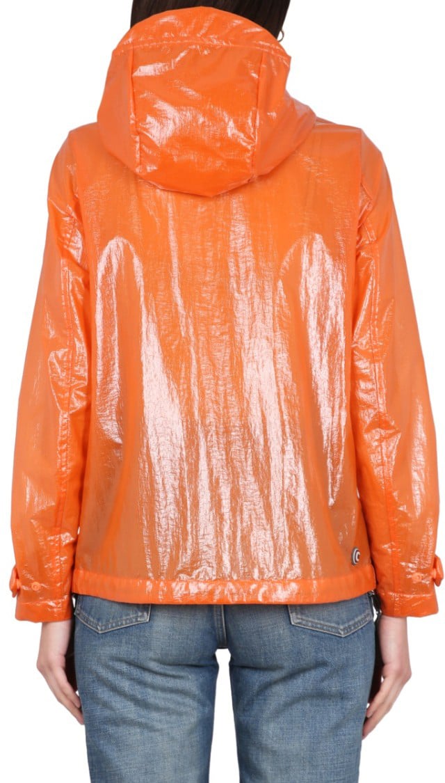 Colmar Originals Glossy Waxed Jacket With High Neck Oranje