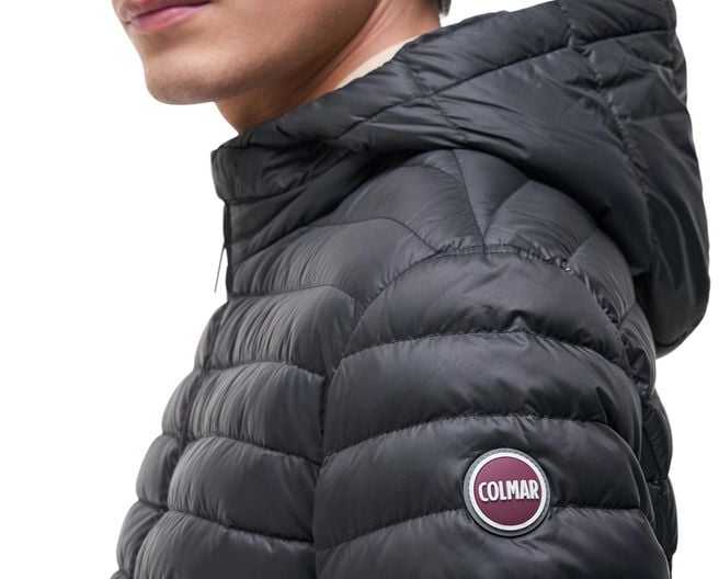 Colmar Originals Black Polyamide Full-Length Jacket Zwart