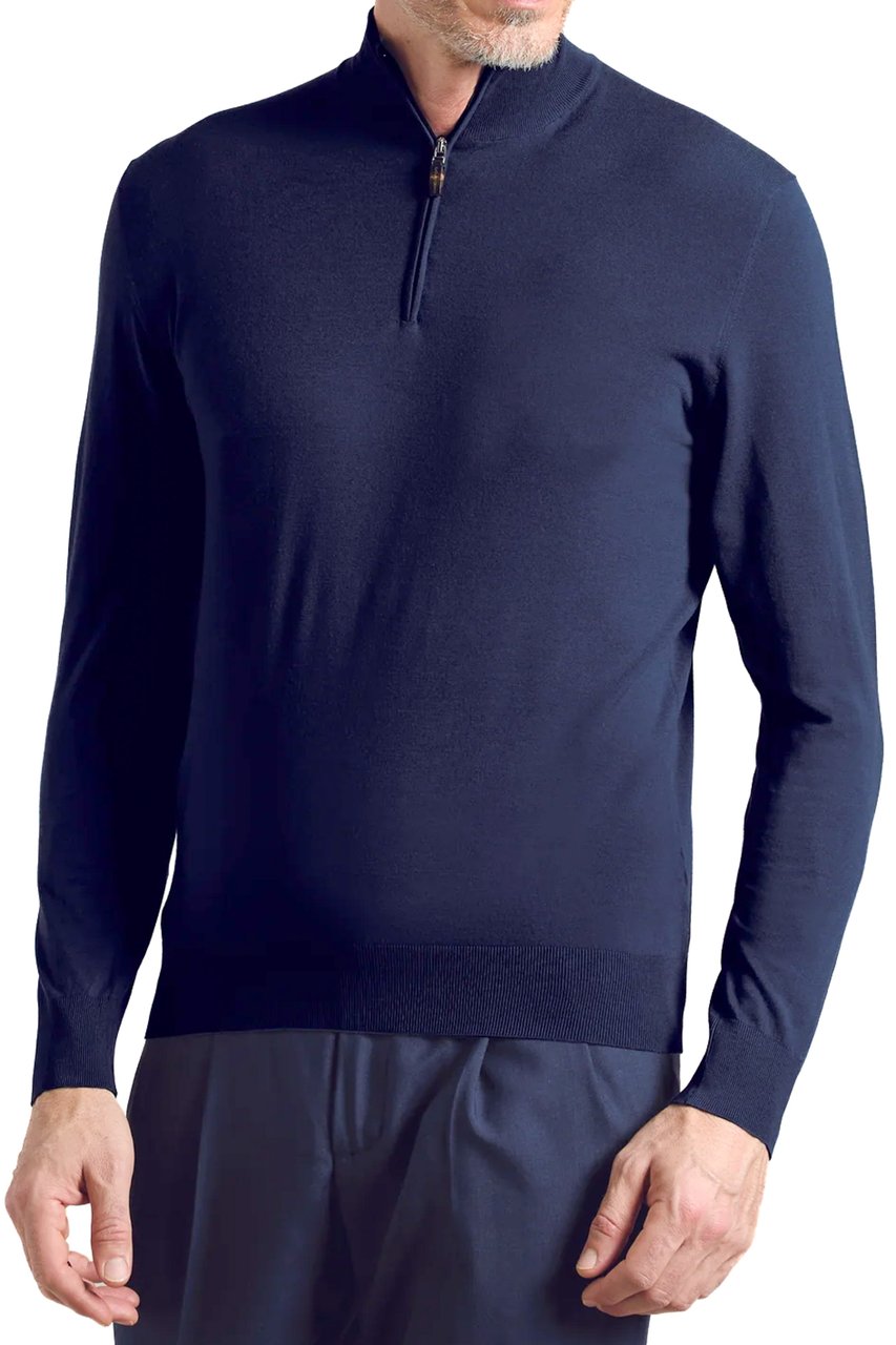 COLOMBO Kid Wool 12.8 Half-Zip Sweater Zwart
