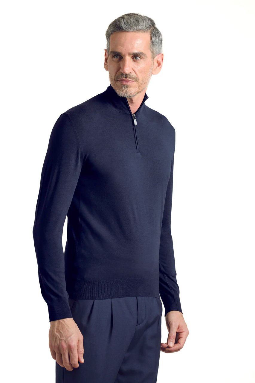 COLOMBO Kid Wool 12.8 Half-Zip Sweater Zwart
