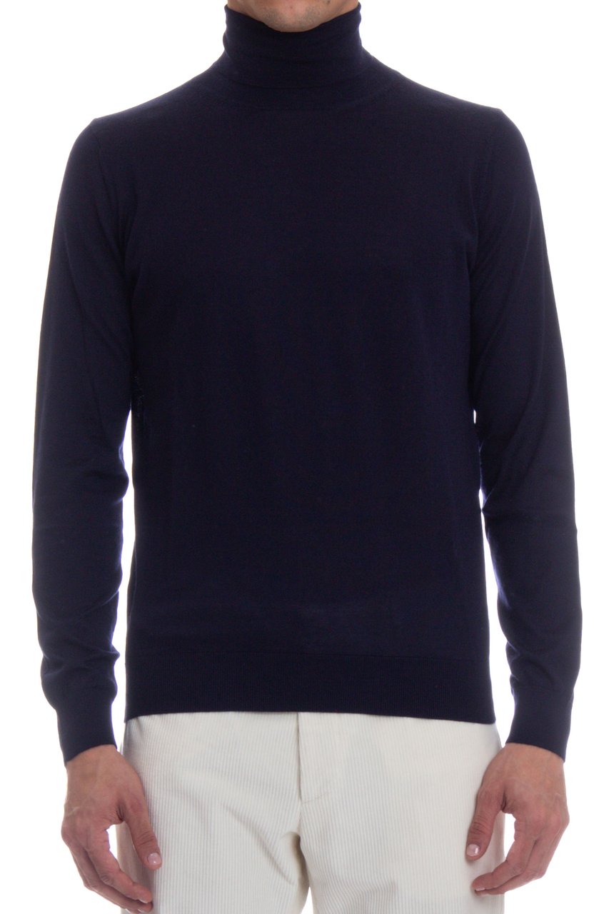 COLOMBO Cashmere-Silk Turtleneck Sweater Zwart