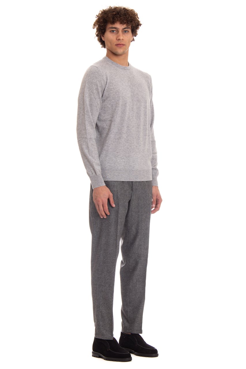COLOMBO Kid Cashmere Crewneck Sweater Grijs