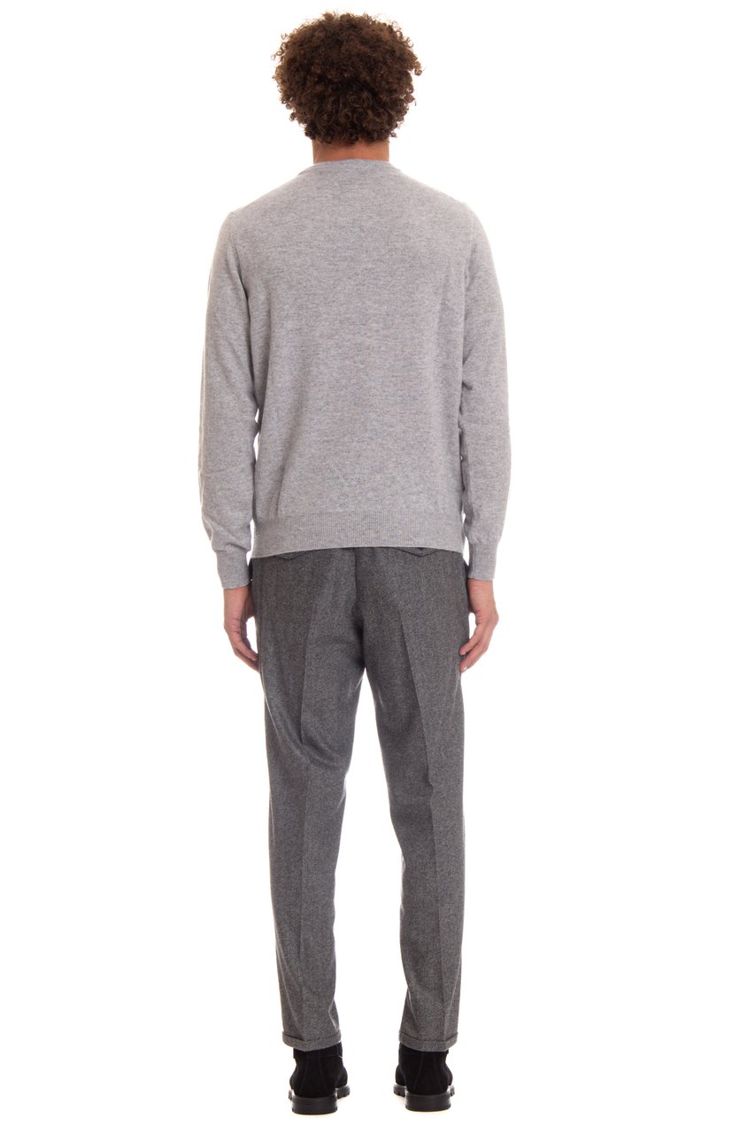 COLOMBO Kid Cashmere Crewneck Sweater Grijs
