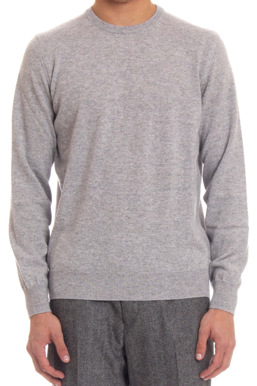 COLOMBO Kid Cashmere Crewneck Sweater Grijs
