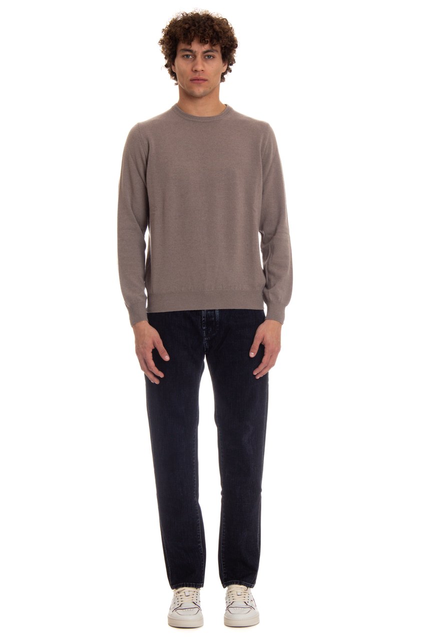COLOMBO Kid Cashmere Crewneck Sweater Roze