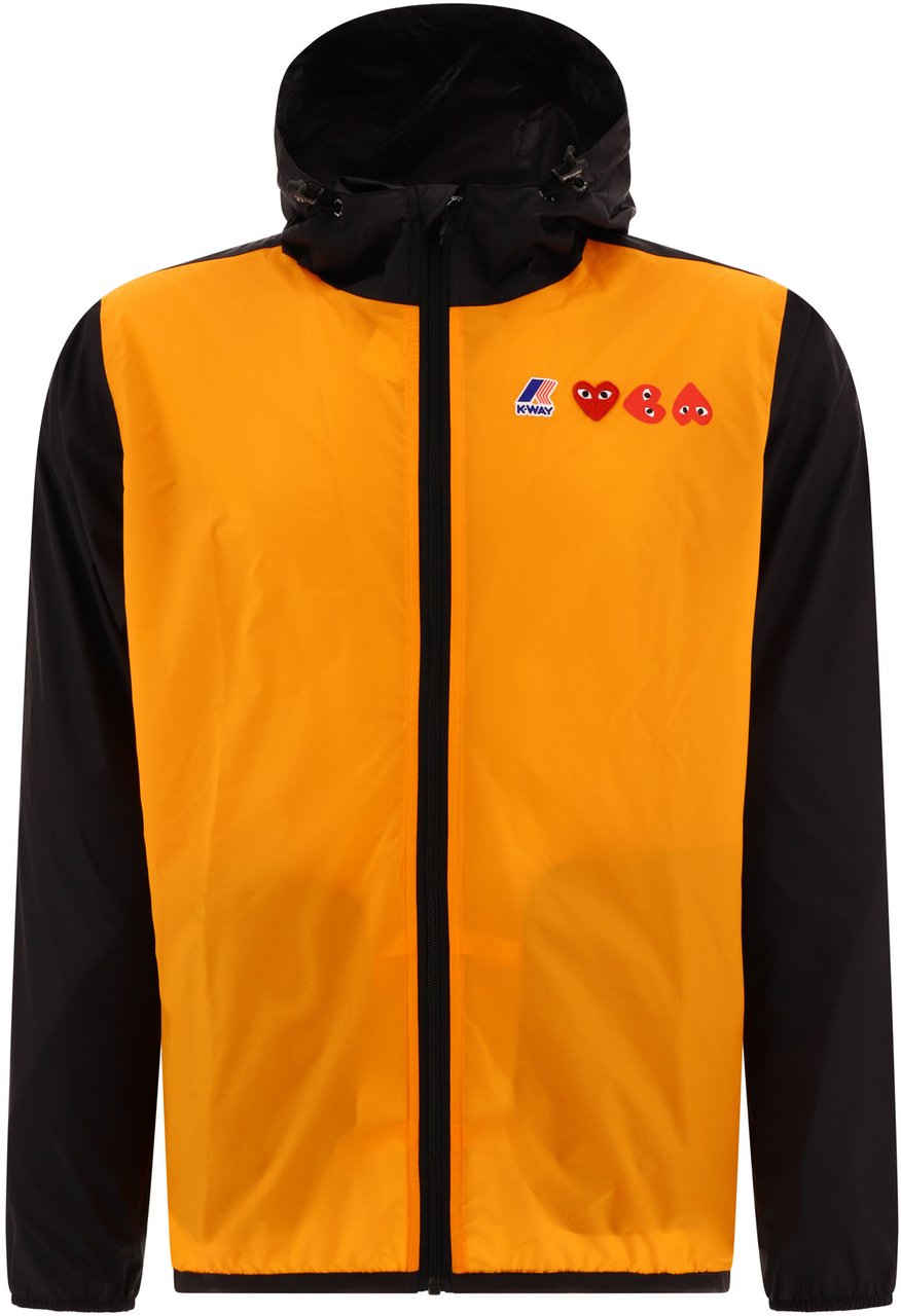Comme des Garçons Homme Waterproof jacket "Comme des Garçons Play x K-Way" Oranje