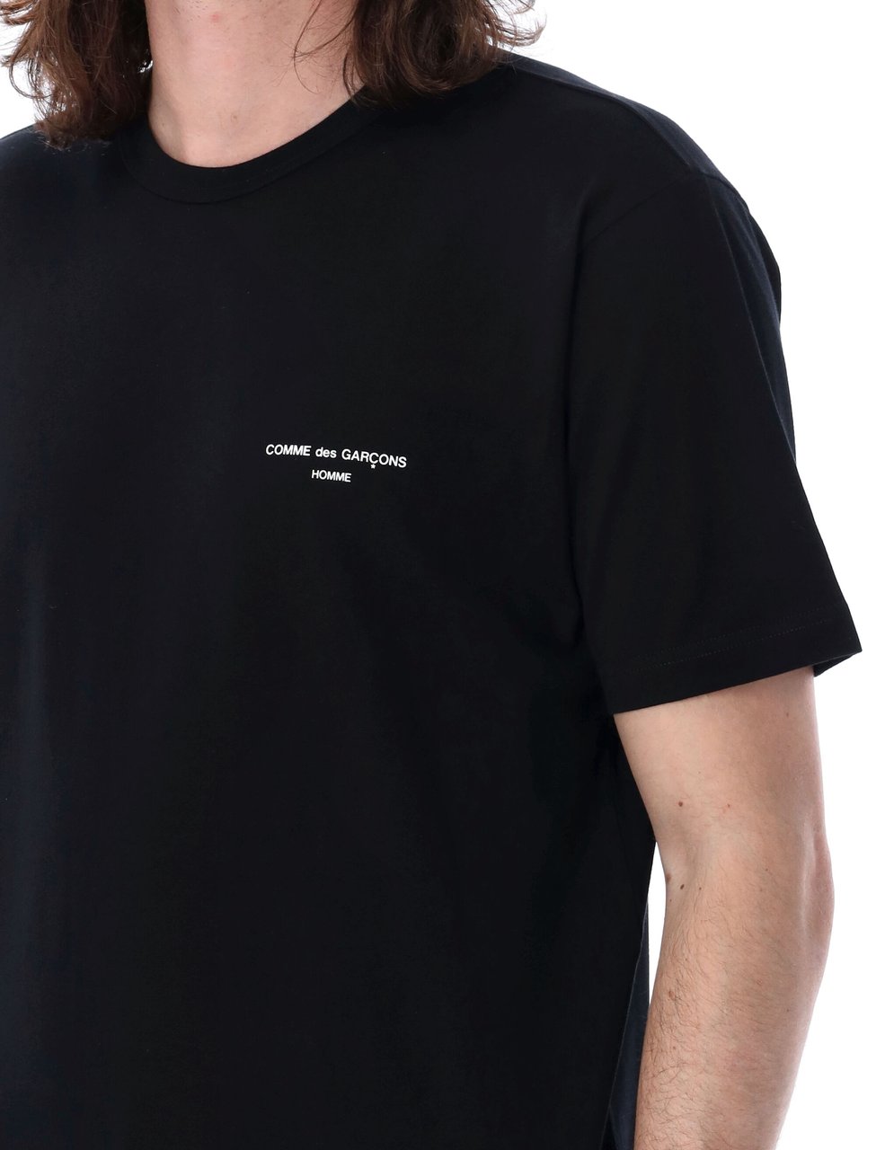Comme des Garçons Homme Logo Tee Nero Zwart