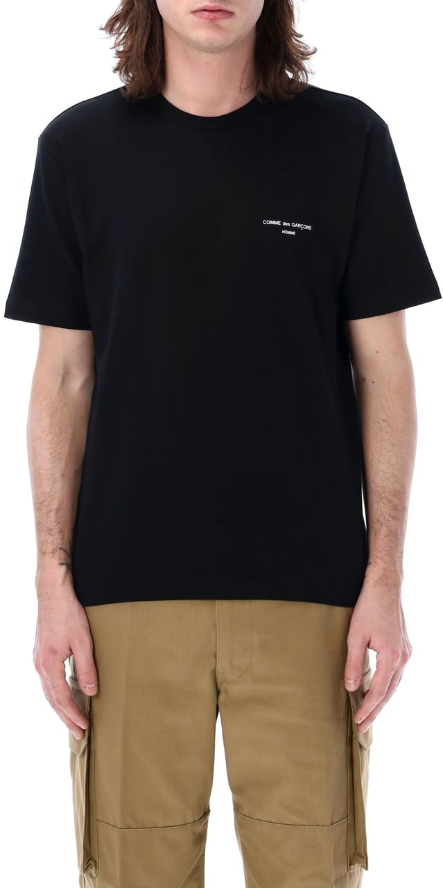 Comme des Garçons Homme Logo Tee Nero Zwart
