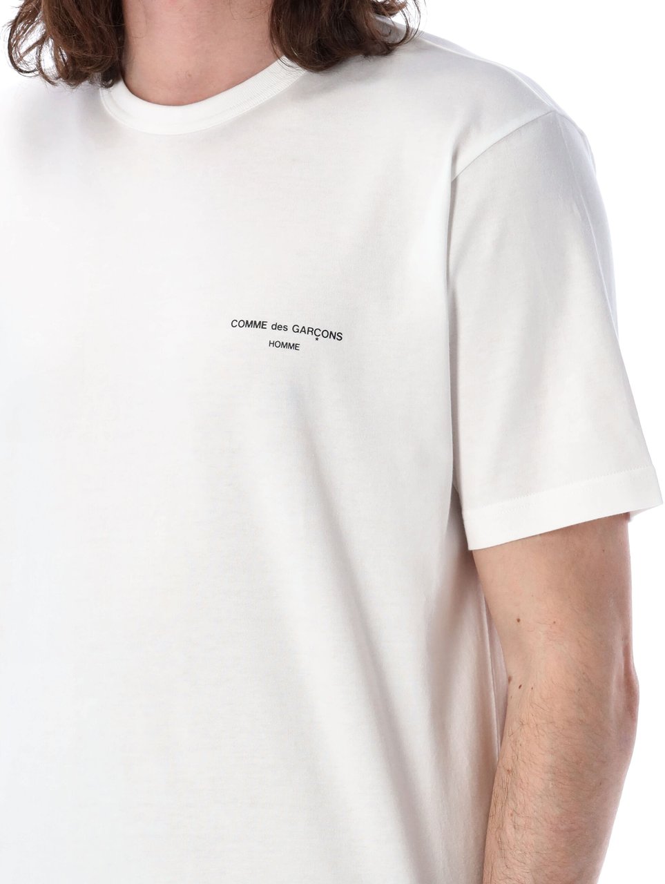Comme des Garçons Homme Logo Tee Bianco Wit