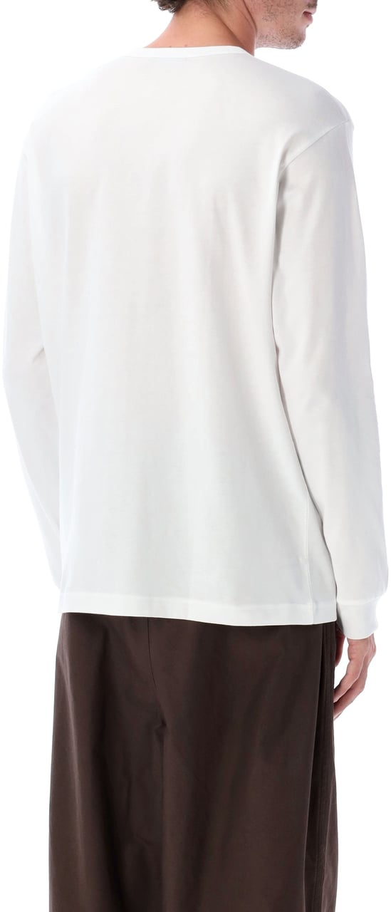 Comme des Garçons Homme Logo L/S Tee Bianco Wit