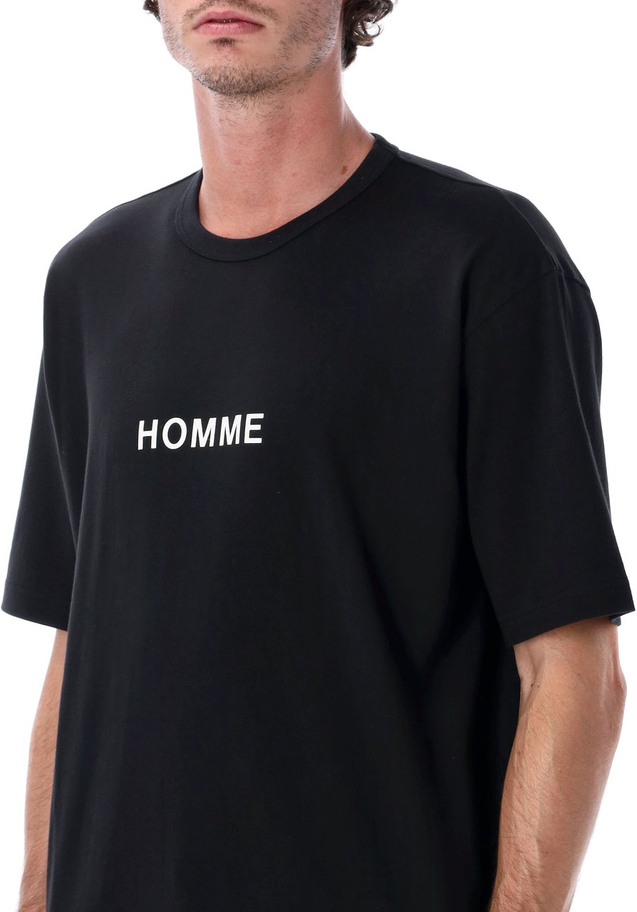 Comme des Garçons Homme Homme Logo Tee Nero Zwart