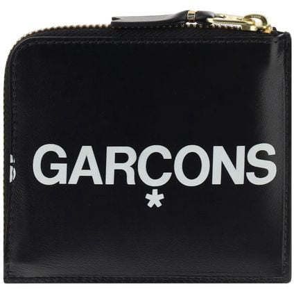 Comme Des Garçons Black Calf Leather Bos Taurus Wallet Zwart